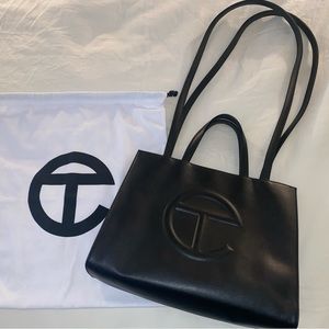 Telfar Black Medium Shopping Bag
